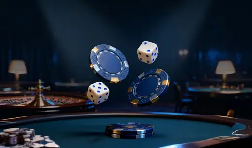 Blue chips and dice for the Elitespin bonus code night